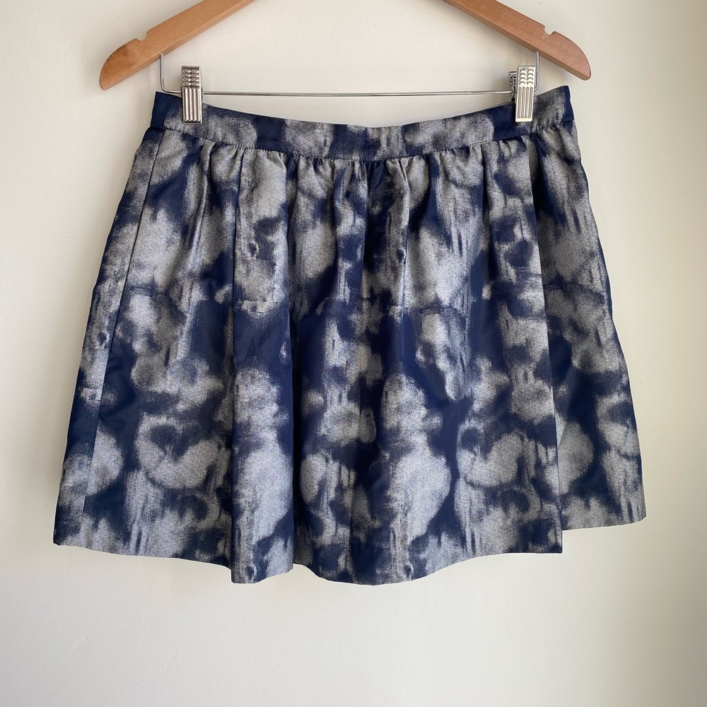 MICHAEL KORS Navy and Silver Mini Skirt Size 8P